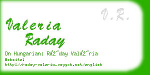 valeria raday business card